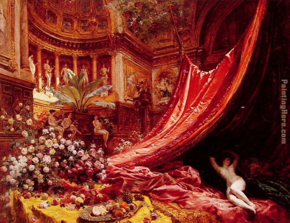 Jean Beraud Symphony in Red and Gold